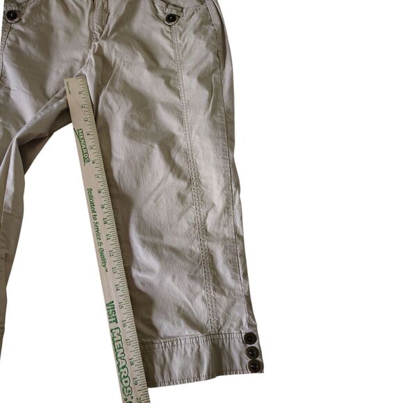 Chico's VTG Straight Leg Beige Stretch Mid-rise Capri Pants Size S/4 Women's - Picture 7 of 8